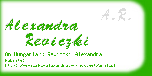 alexandra reviczki business card